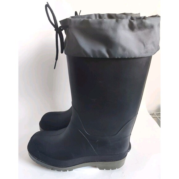 Vintage LL Bean Rain Boots Size 9 Insulated Black Rubber Womens Made In Canada - Picture 5 of 14